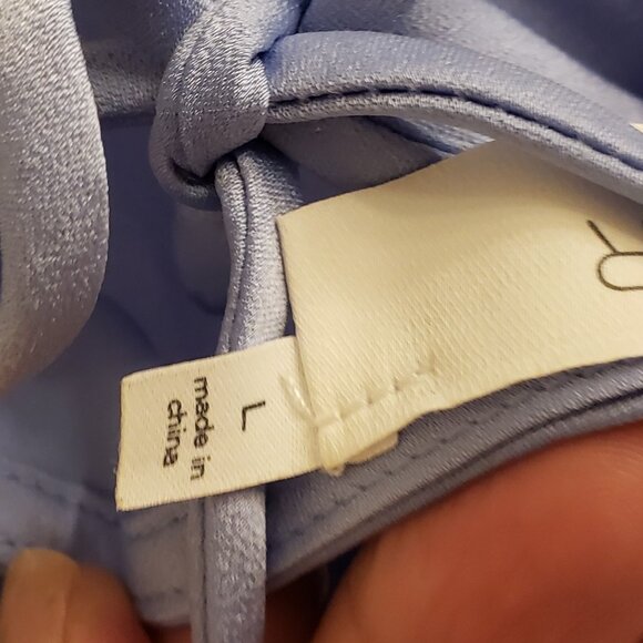 ASTR the Label Gaia Dress in Denim Blue Slip Midi Large NWT - Picture 11 of 12